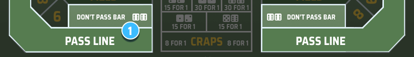 Craps Line Bet Example line bet chart table layout