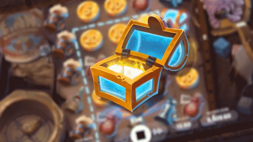 The chest symbol in Finn Golden Tavern turning low paying symbols into golden coins.