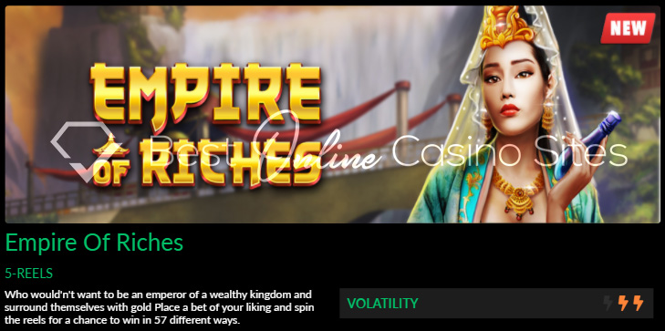 empire of riches slot game by dragongaming at wild casino