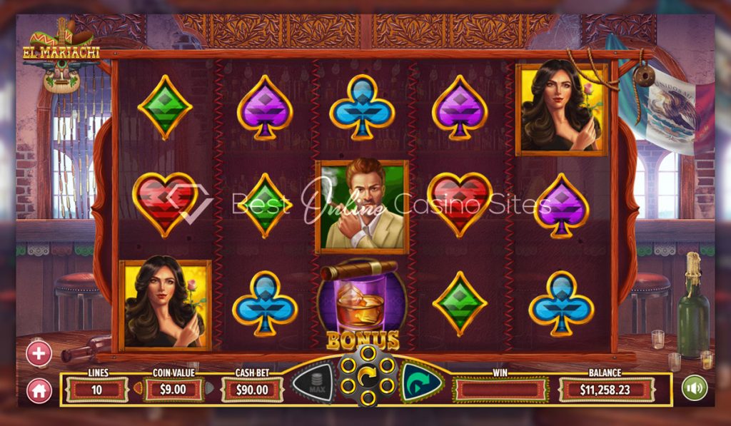 screenshot from dragongaming's el mariachi slot game