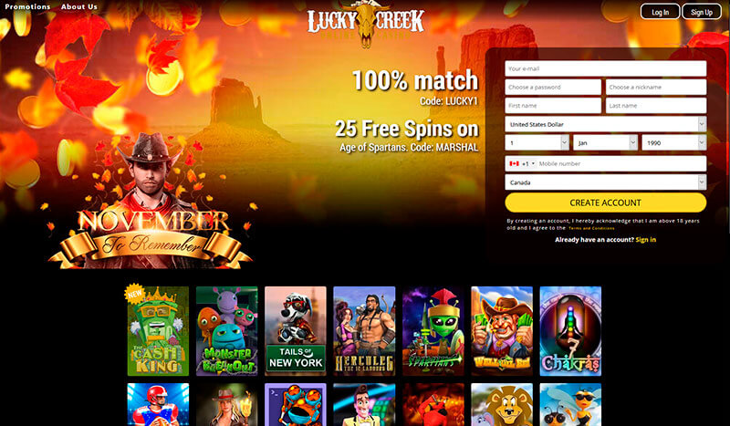Lucky Creek Casino Online
