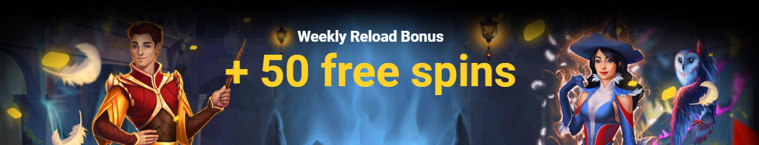50 spins weekly reload bonus