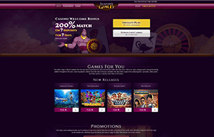 Aladdin's Gold Casino website