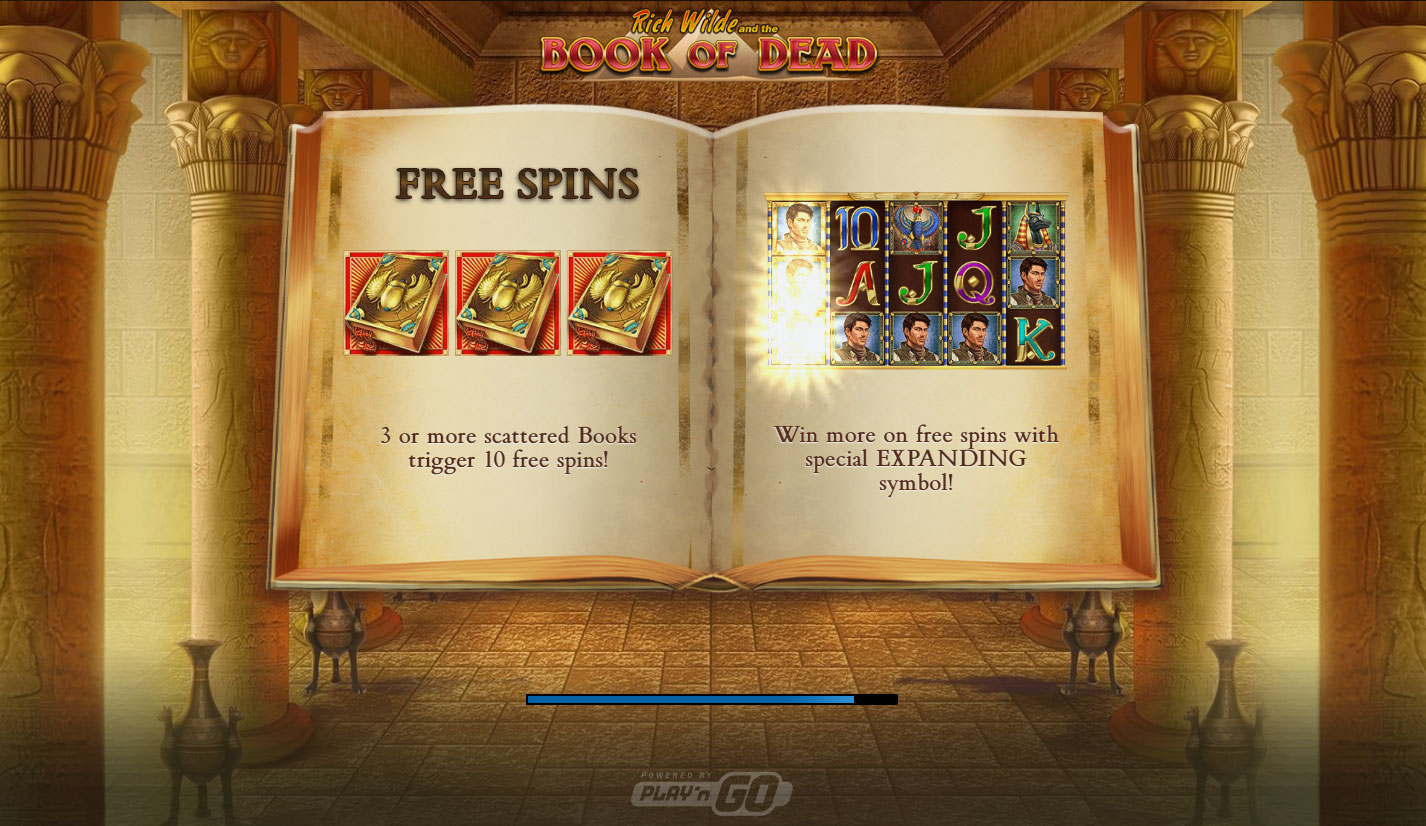 rich wilde and the book of dead slot game