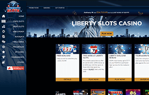 Liberty Slots website