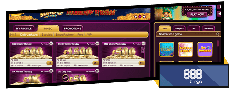 888Bingo Daily Jackpot Games 888Bingo Daily Jackpot Games